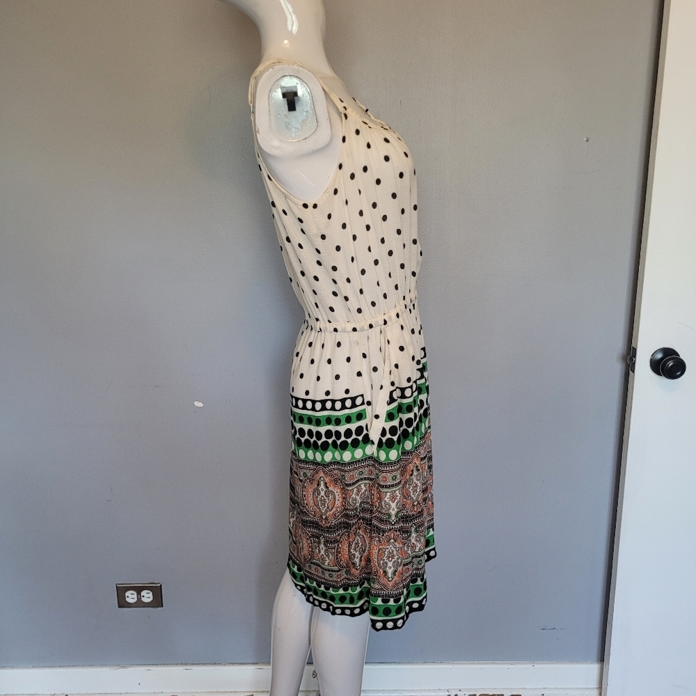 Anthropologie Lilka Polka Dot Paisley Dress, GUC, Size M - Picture 3 of 7